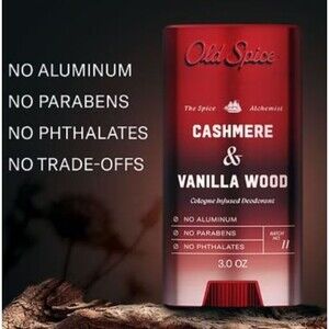 Old Spice Men's Deodorant Alchemist Aluminum Free Cashmere & Vanilla Wood new